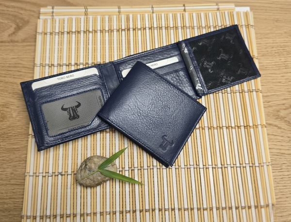 Toro Nero %100 Hakiki Deri Orta Boy Çok Gözlü Yatay Model Erkek Cüzdan