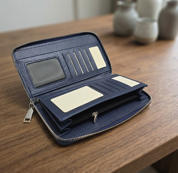 David Polo Unisex Fermuarlı Büyük Boy El Portföyü ve Telefon Koymalı Cüzdan