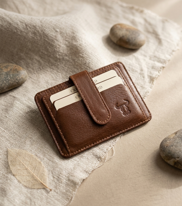 %100 Hakiki Deri Kredi Kartlık ve Cüzdan - Taba