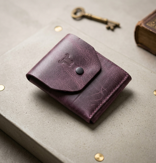 Hakiki Deri Minimalist Trend Model Para Koymalı Cüzdan