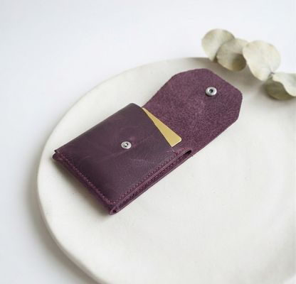 Hakiki Deri Minimalist Trend Model Para Koymalı Cüzdan