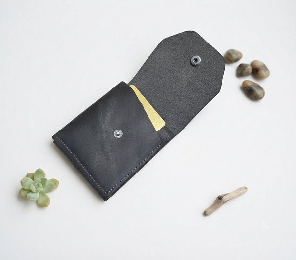 Hakiki Deri Minimalist Trend Model Para Koymalı Cüzdan