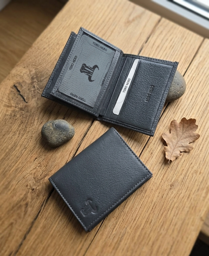 Toro Nero %100 Hakiki Deri Minimalist Dikey Küçük Model Kredi Kartlık Ve Cüzdan