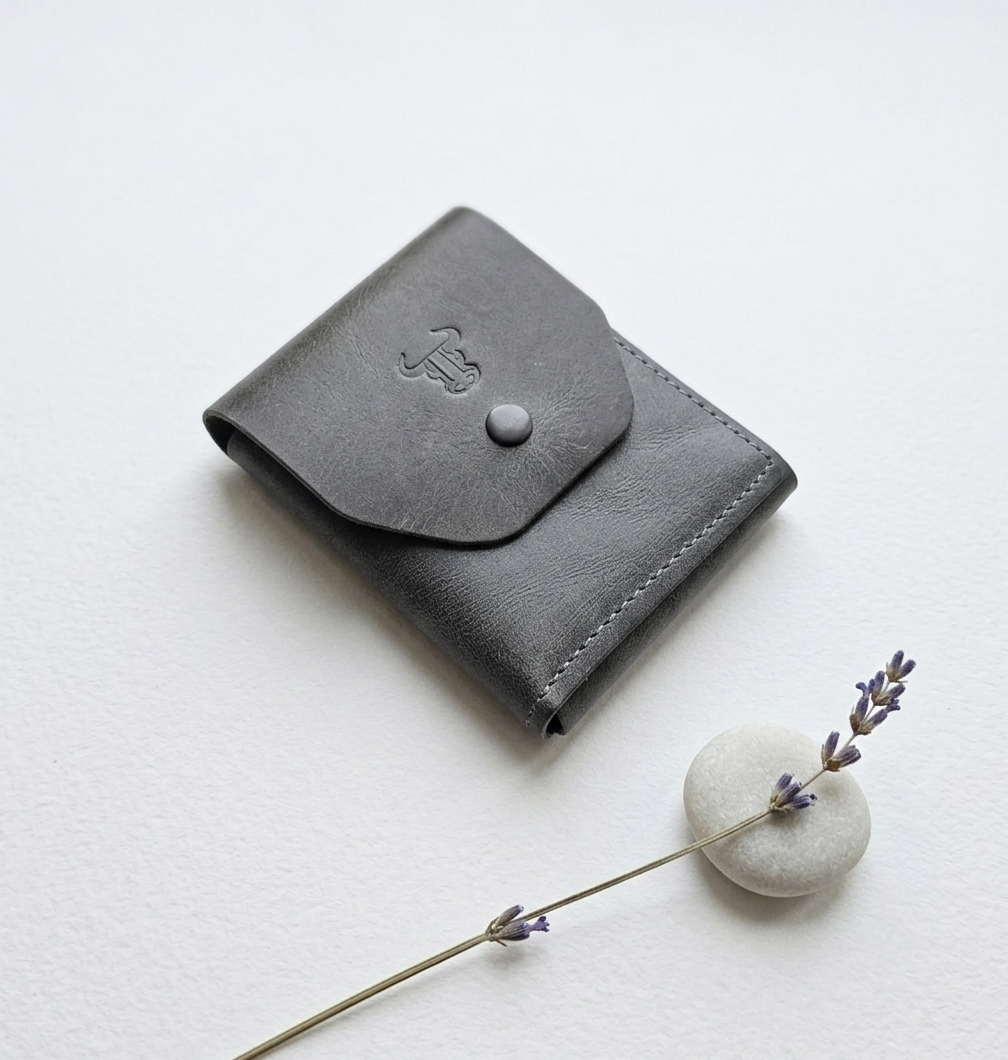 Hakiki Deri Minimalist Trend Model Para Koymalı Cüzdan