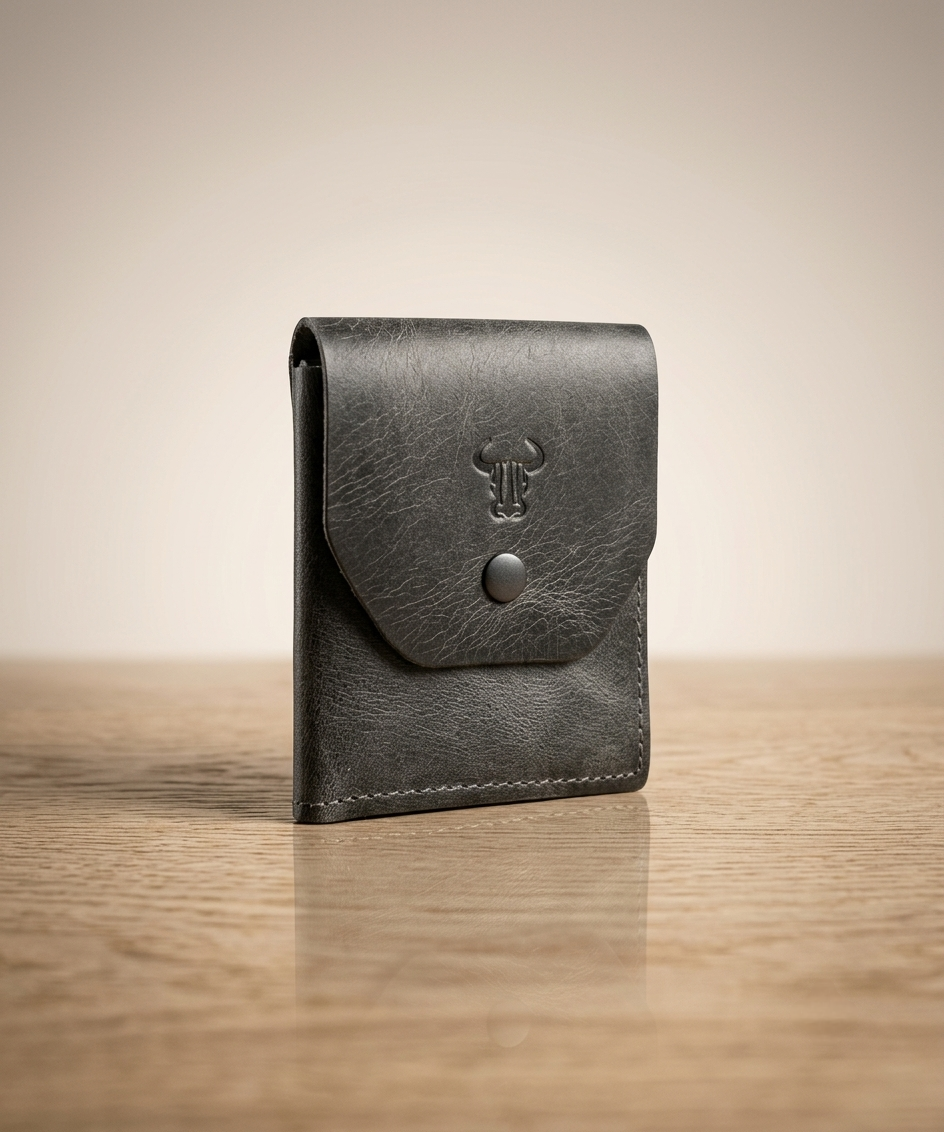 Hakiki Deri Minimalist Trend Model Para Koymalı Cüzdan