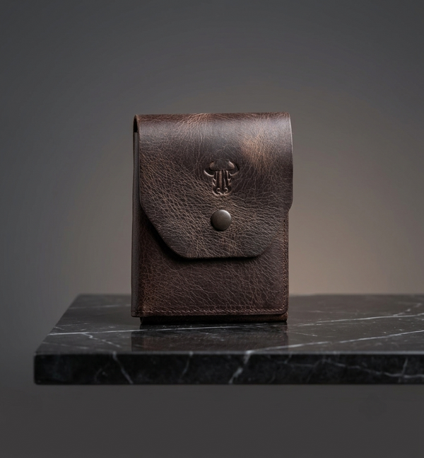 Hakiki Deri Minimalist Trend Model Para Koymalı Cüzdan