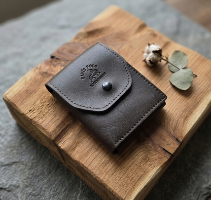 David Polo Yeni Minimalist Tasarım Trend Model Kağıt Para Bölmeli Kredi Kartlık ve Cüzdan
