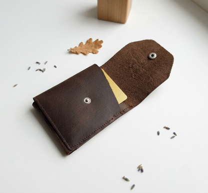 Hakiki Deri Minimalist Trend Model Para Koymalı Cüzdan