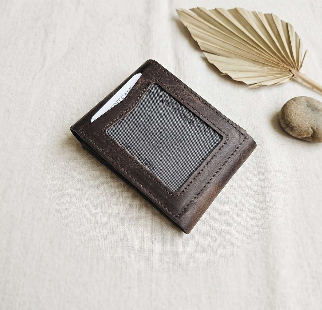 Hakiki Deri Minimalist Trend Model Para Koymalı Cüzdan