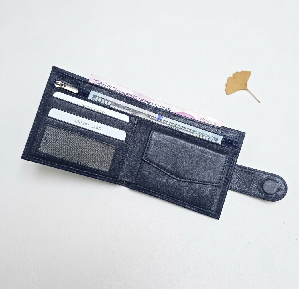 Toro Nero %100 Hakiki Deri Bozuk Paralı Fermuarlı Erkek Cüzdan