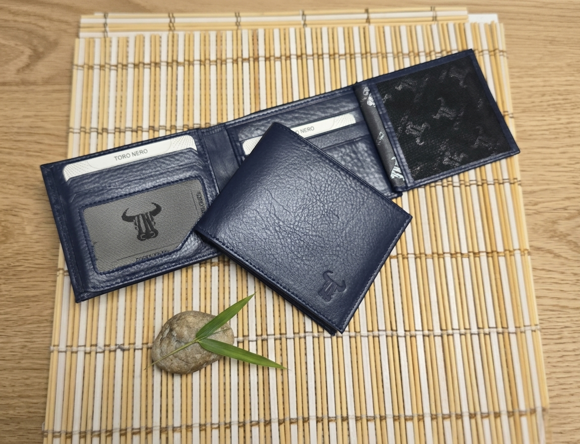 Toro Nero %100 Hakiki Deri Orta Boy Çok Gözlü Yatay Model Erkek Cüzdan