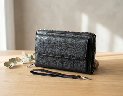 David Polo Unisex Fermuarlı Büyük Boy El Portföyü ve Telefon Koymalı Cüzdan