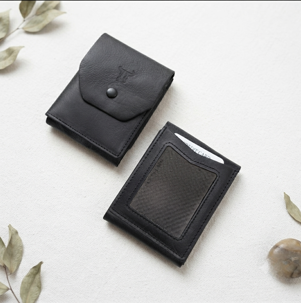 Hakiki Deri Minimalist Trend Model Para Koymalı Cüzdan