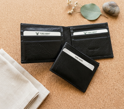 Toro Nero %100 Hakiki Deri Kartlık Kısmı Çıkabilen Minimalist Klasik Erkek Cüzdan