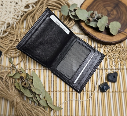Toro Nero %100 Hakiki Deri Orta Boy Dikey Model Bozuk Para Koymalı Erkek Cüzdan