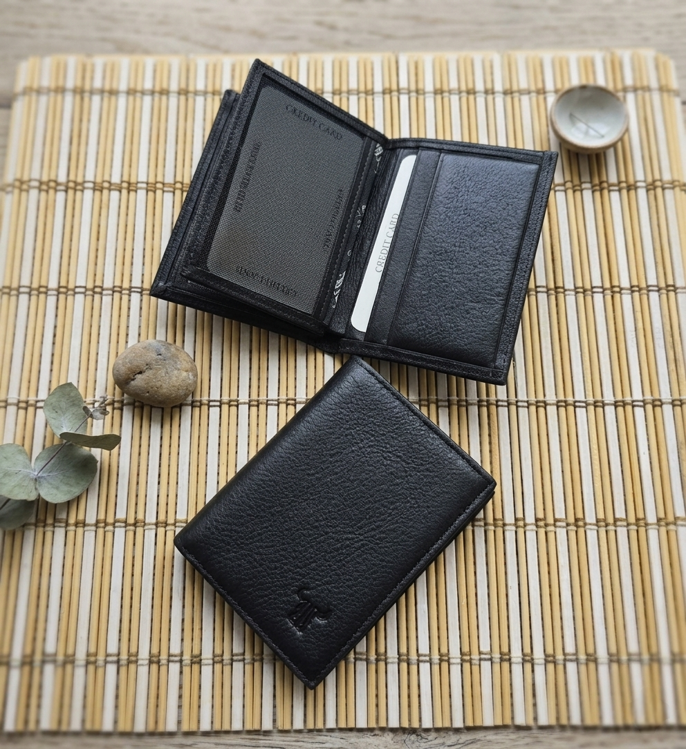 Toro Nero %100 Hakiki Deri Minimalist Dikey Küçük Model Kredi Kartlık Ve Cüzdan