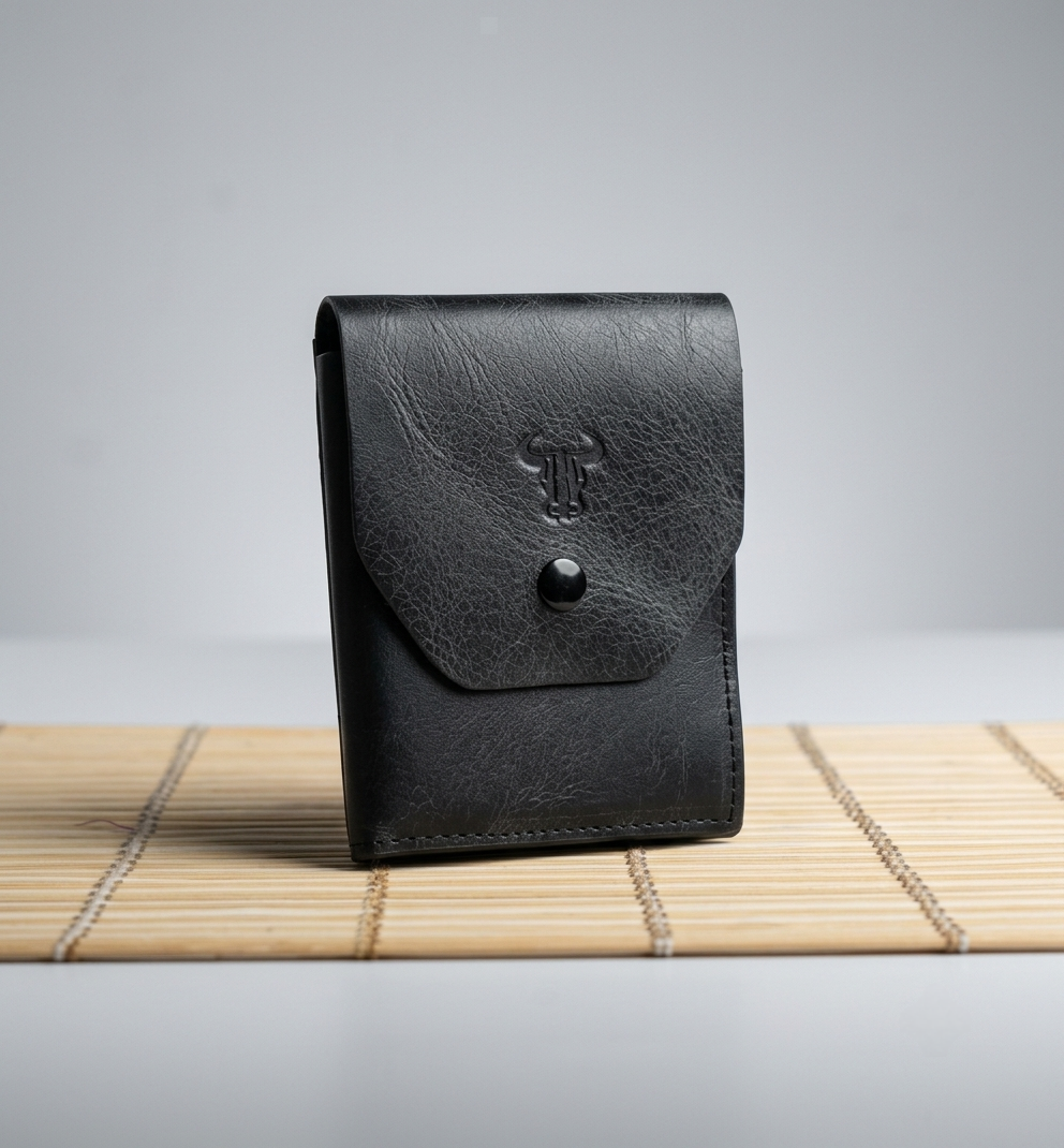 Hakiki Deri Minimalist Trend Model Para Koymalı Cüzdan
