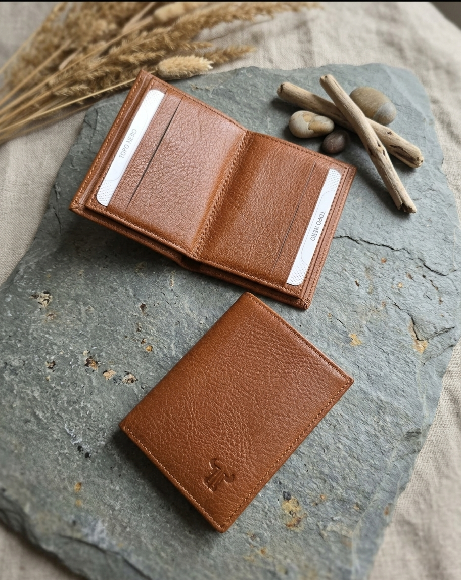Toro Nero %100 Hakiki Deri Minimalist Dikey Küçük Model Kredi Kartlık Ve Cüzdan